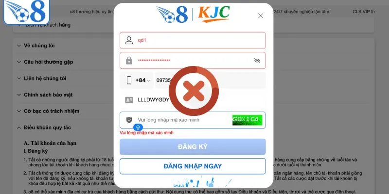 Hướng Dẫn Cách Đăng Ký O8 Nhanh Chóng Và An Toàn Nhất 3 Khắc phục sự cố lỗi khi đăng ký