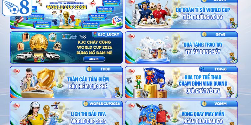 O8 – Trang BESTFIXEDMATCH Chính Thức Của O8 > Link Đăng Ký Mới Nhất 2026 8 Một số ưu đãi O8 hot nhất không nên bỏ qua